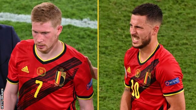 Kevin de Bruyne, Eden Hazard in doubt for Belgium's Euro 2020 quarter-final