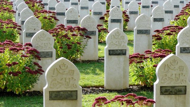 Muslim graves in French World War cemetery.