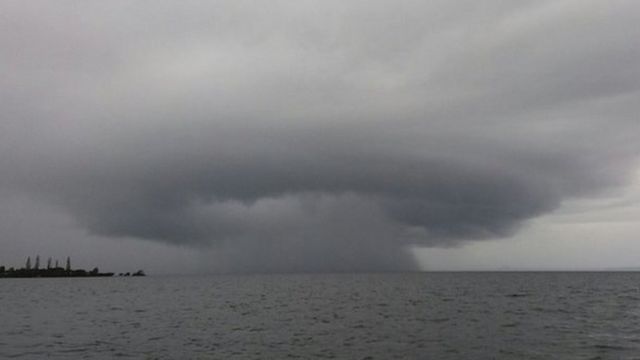 Picture of approaching Cyclone Cook taken from Lake Taupo on 13 April 2017