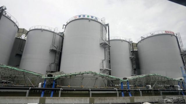 The storage tanks of radioactive water treated by the Advanced Liquid Processing System (ALPS) at Tokyo Electric Power Company’s (TEPCO) Fukushima Daiichi Nuclear Power Plant, 21 July 2023 in Futaba, Fukushima Prefecture, northern Japan