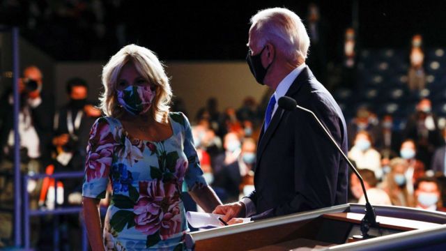 Biden's wife, Dr. Jill, took the stage after the debate ended