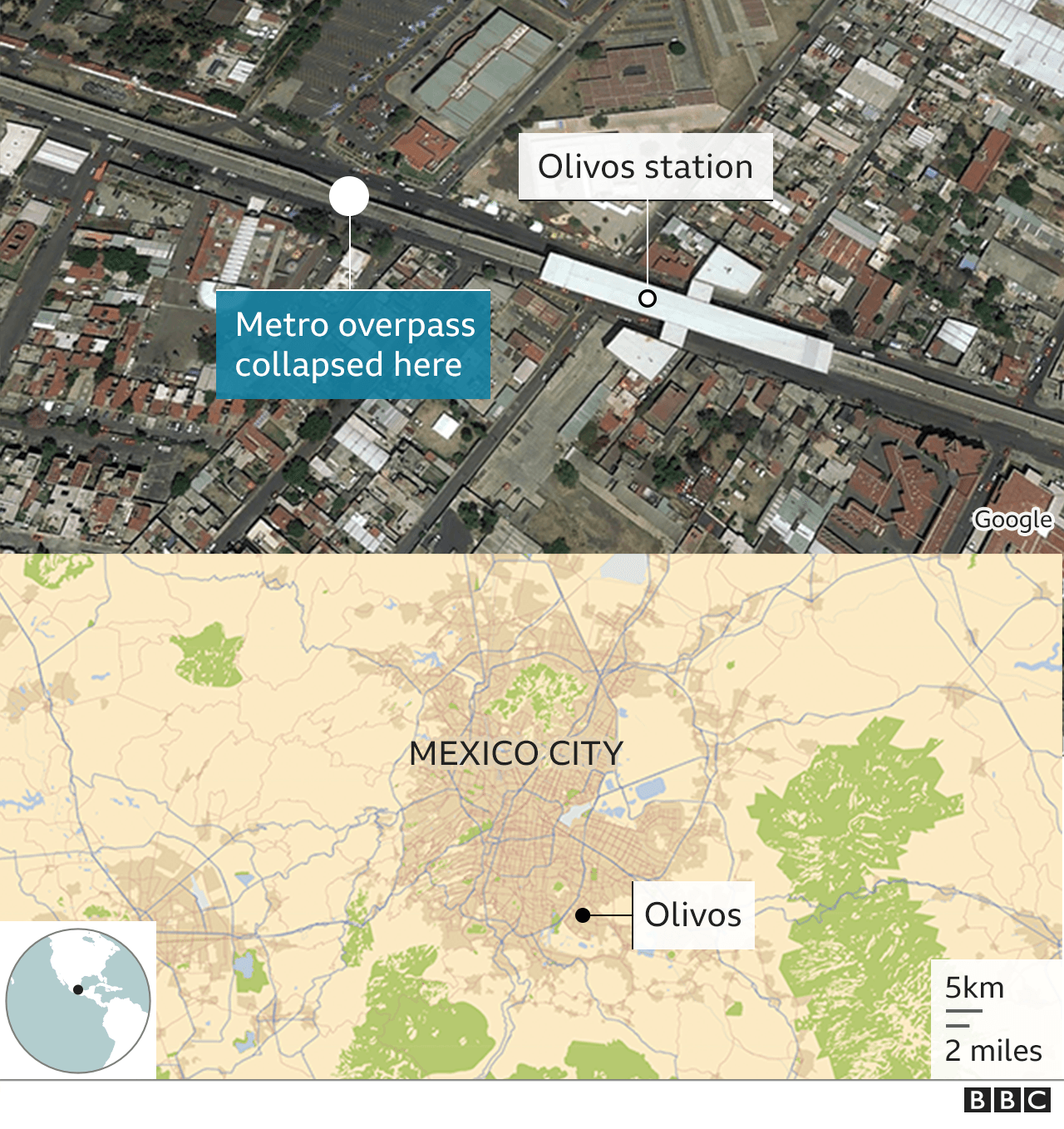 Mexico City metro overpass collapse kills 23 - BBC News