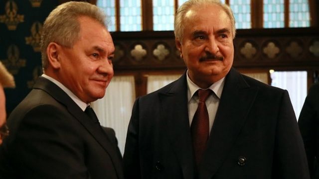 Rus Savunma Bakanı Sergey Şoygu ve Halife Hafter