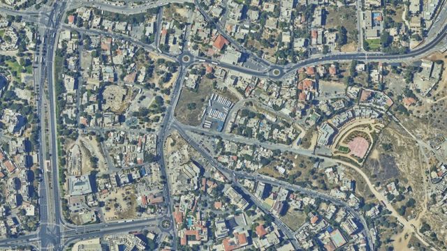 Imagem de satélite de Sheikh Jarrah