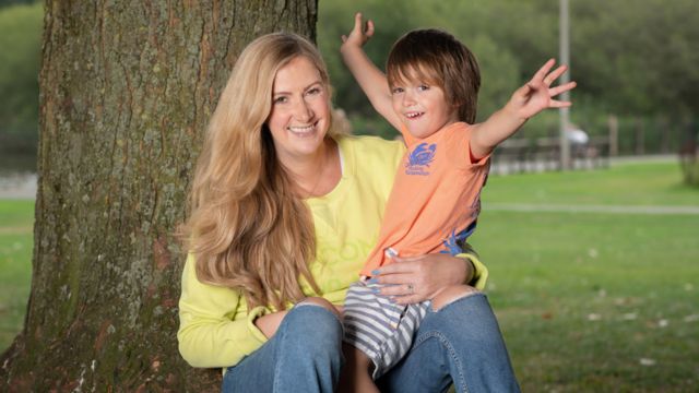 Rachael Bland y su hijo Freddie