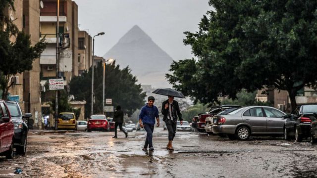 الطقس في مصر: أمطار وعواصف تودي بحياة 20 شخصا وتعطل حركة السير - BBC News  عربي