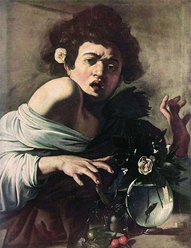 'Niño mordido por un lagarto' (1593-1594) de Caravaggio