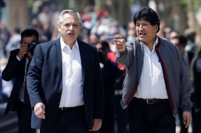 Alberto Fernández y Evo Morales