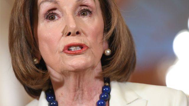 US Speaker of the House Nancy Pelosi speaks about the impeachment inquiry