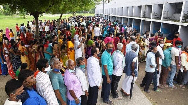 Camp de vaccination au Bihar