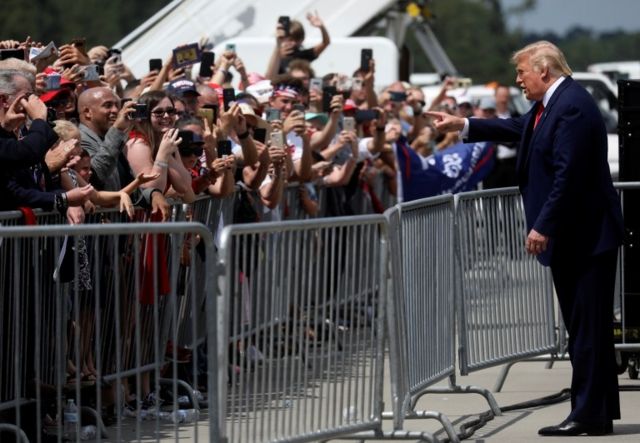 Trump con simpatizantes en Wilmington