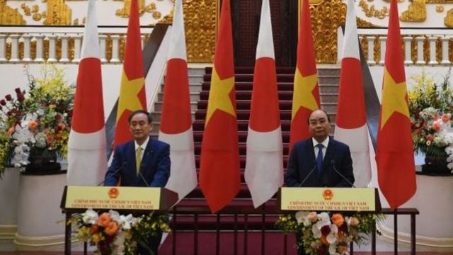 Japan and Vietnam agreed on Monday to strengthen economic and security ties