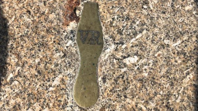 Royal footprint casts at St Michael's Mount remembered - BBC News