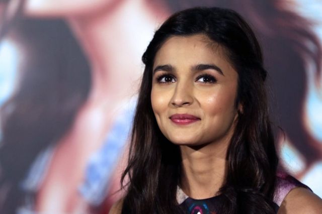 Indian Bollywood actress Alia Bhatt looks on during launch of the trailer ahead of the release of the Hindi film Shaandaar in Mumbai late August 11, 2015.