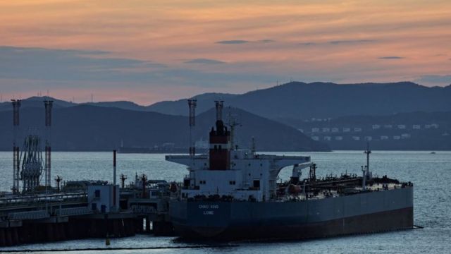 Tanker in the seaport of Nakhodka