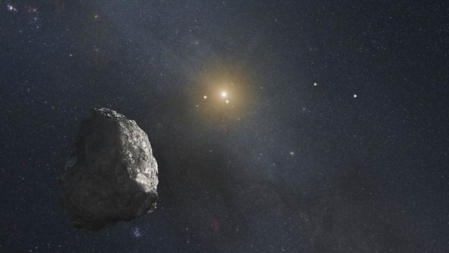 Ilustração de um asteroide do cinturão de Kuiper