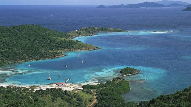 Beach landscape of the British Virgin Islands.