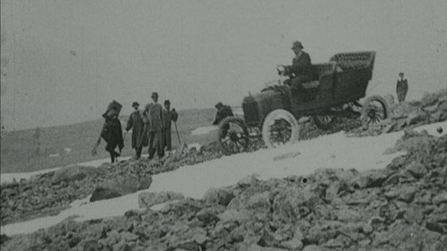 Ford Model T being driven down Ben Nevis