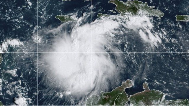 Imagem de satélite mostra o furacão se aproximando de Cuba