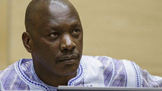 Thomas Lubanga, attendant le verdict de son procès pour crimes de guerre devant la CPI à La Haye, au Pays-Bas le 1er décembre 2014.