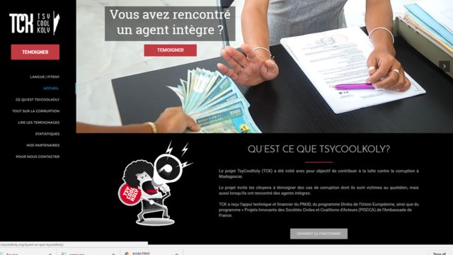 Le site Tsycookoly.org a été lancé pour soutenir la lutte contre la corruption, à travers des débats interactifs.