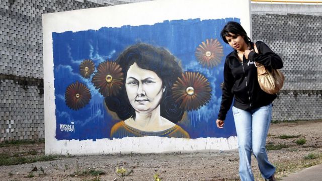 Mural de Berta Cáceres en Tegucigalpa, Honduras