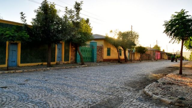 A residential streek in Aksum, Ethiopia