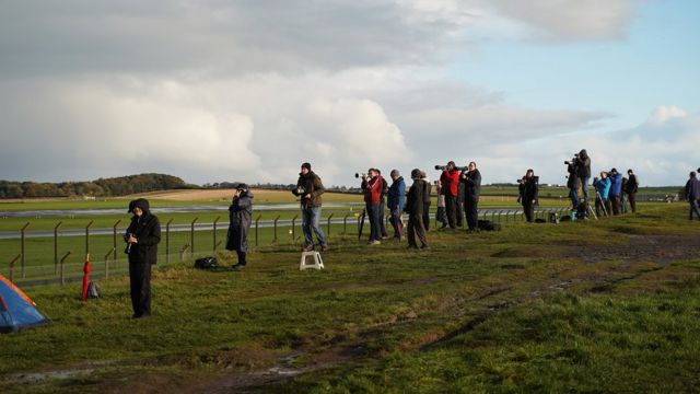 Planespotters at Prestwick Airport