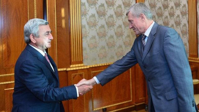 Nikolay Bordyuja və Ermənistan prezidenti Serj Sarkisyan