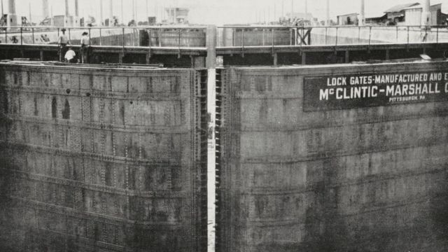 Canal de Panamá en 1913.