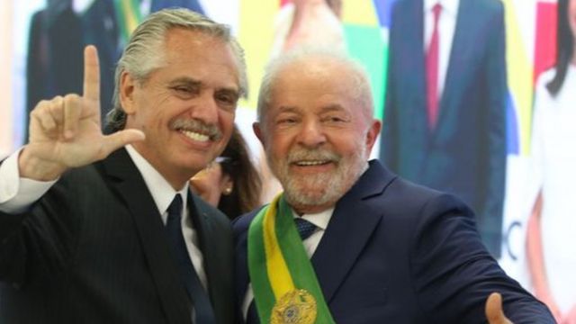 Lula et Alberto Fernandez le 1er janvier 2023