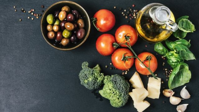 Algunos ingredientes de la dieta mediterránea