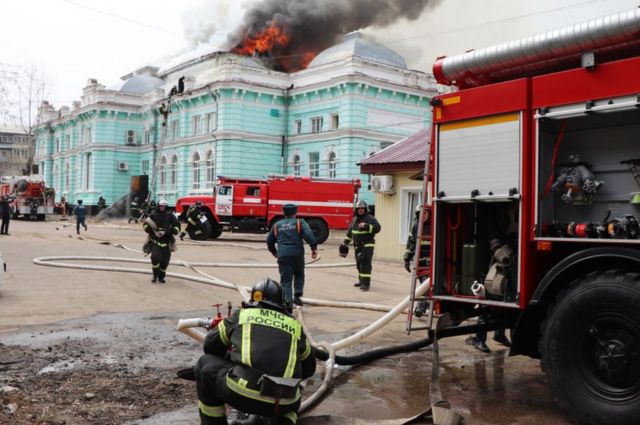 حريق في مستشفى بلاغوفيشتشينسك، 2 أبريل/نيسان 2021