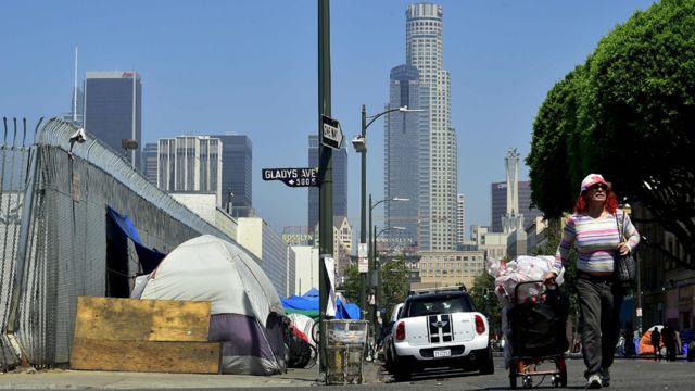 Moradores de rua em Los Angeles