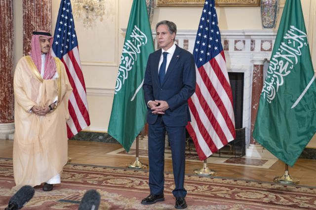 فیصل بن فرحان پنج روز پیش با وزیر خارجه آمریکا دیدار کرده بود