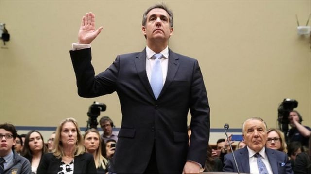 Michael Cohen aliitwa kwa ajili ya kutoa ushahidi mbele ya kamati mwezi Februari mwaka 2019