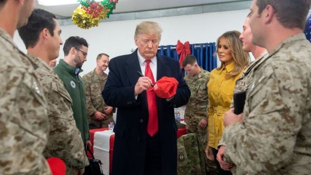 Трамп на военной базе