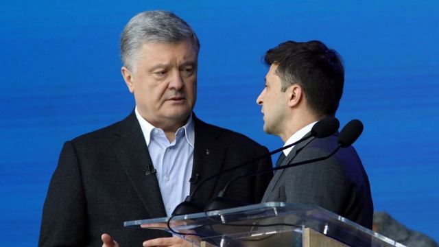 Петро Порошенко і Володимир Зеленський