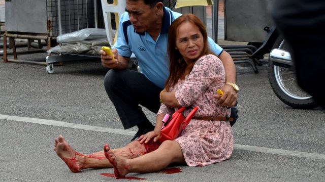 Пострадавшая от взрыва в провинции Транг в Таиланде