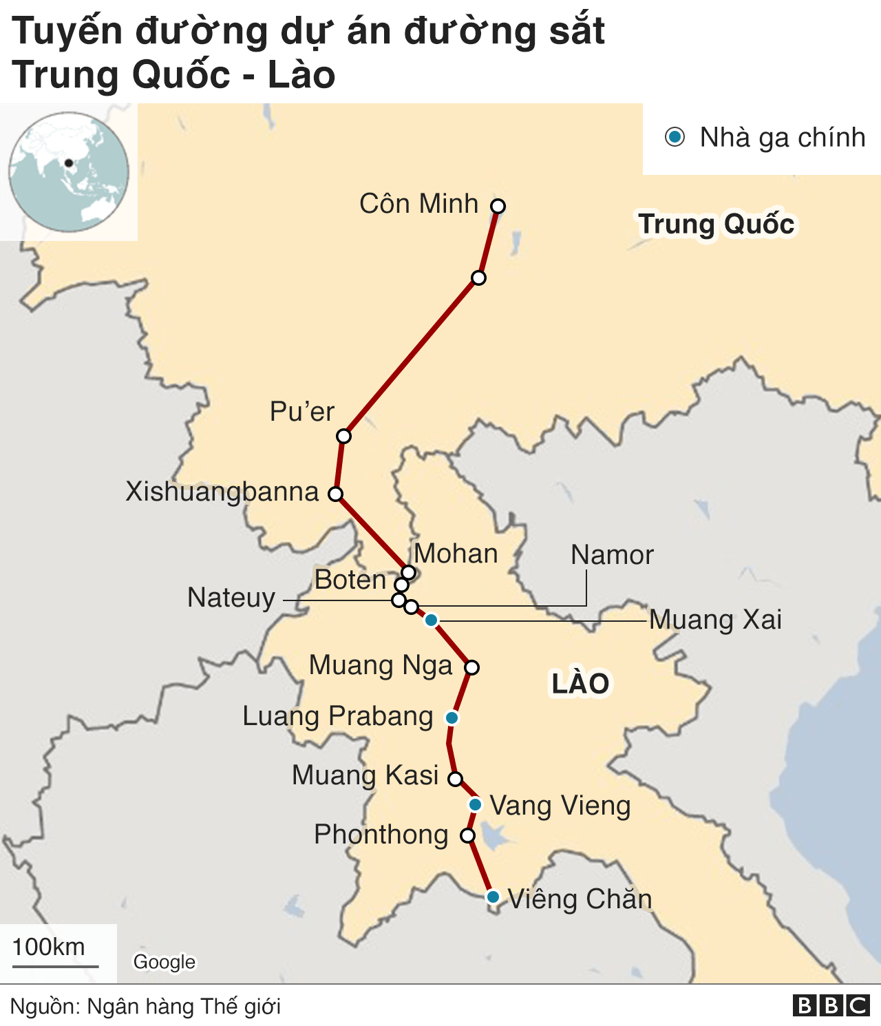 Đông Nam Á: Lào sẽ khai trương đường sắt cao tốc do Trung Quốc xây ...