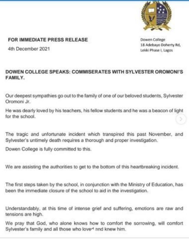 Dowen College student death: Sylvester Oromoni death video - All you need  to know - BBC News Pidgin