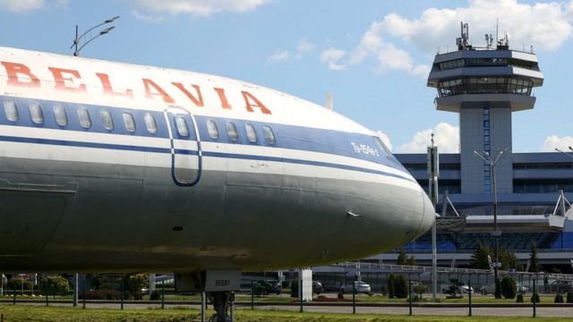 Belavia plane at Minsk airport