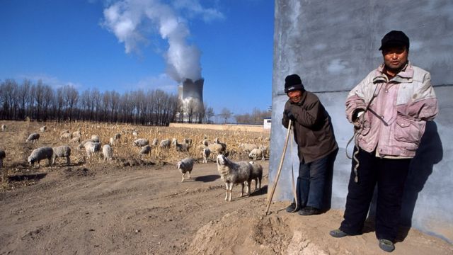 Agricultores en China