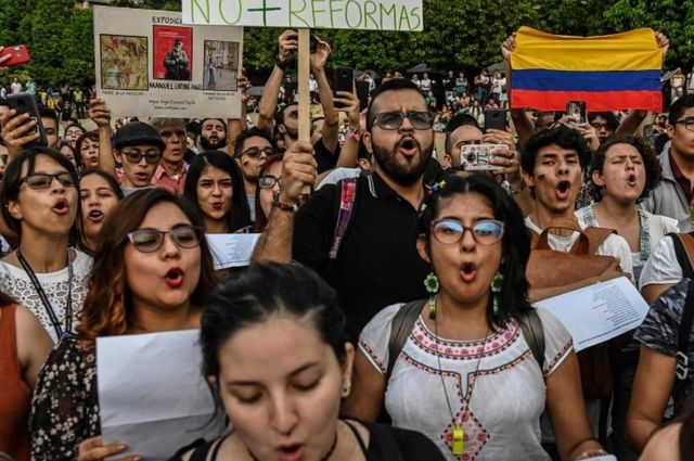Protesta en Medellín