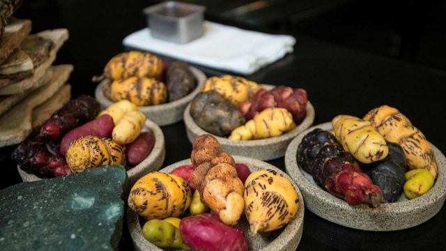 Estos son ejemplos de platos con papa de Virgilio Martínez.