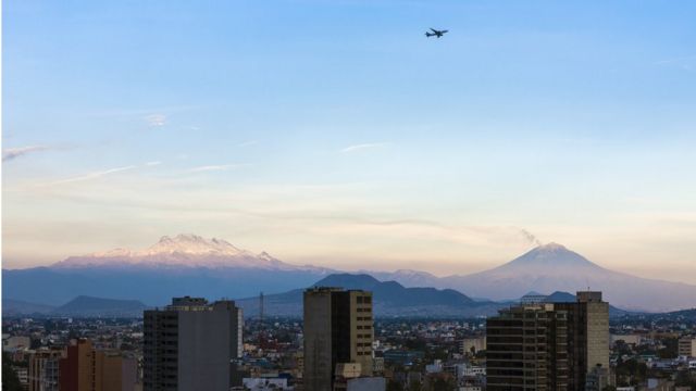 Un avión en Ciudad de México