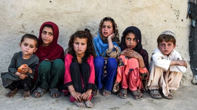 Niños y niñas afganas en la provincia de Kandahar, septiembre 2020
