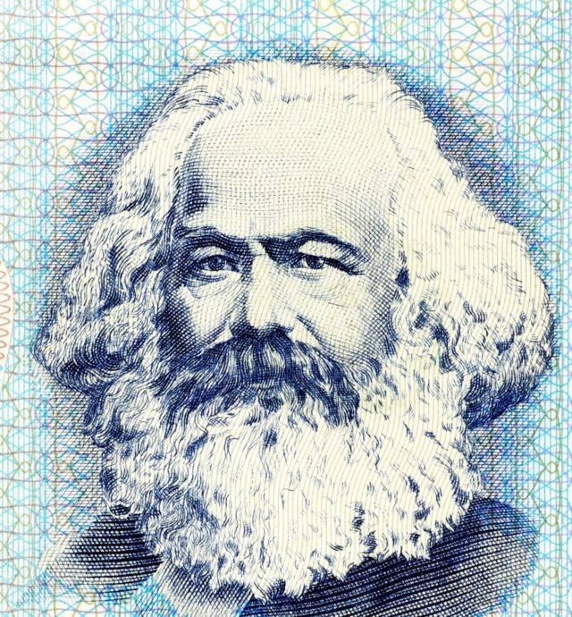 An illustration of Karl Marx