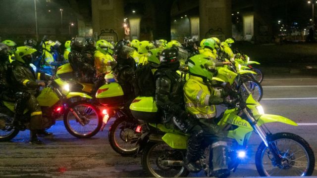 Motocicletas de la policia.