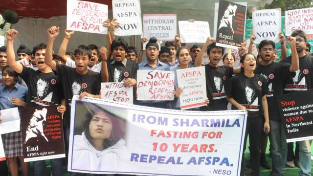 Apoyo en India a la protesta de Irom Sharmila